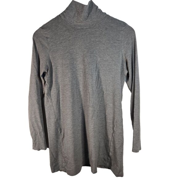J Jill Grey Luxe Supima Turtleneck Tunic Womens Small - Picture 1 of 5
